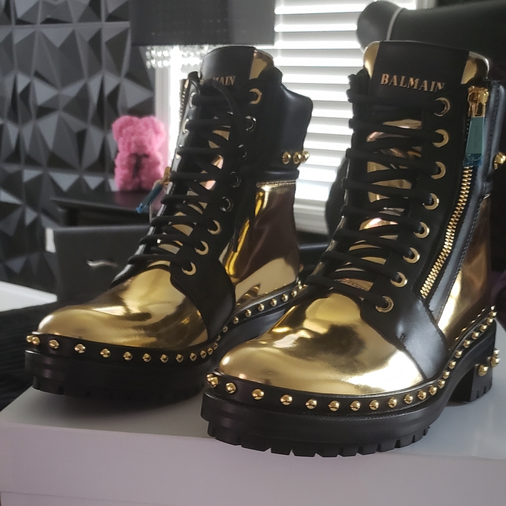 Balmain combat boots